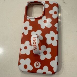 Loopy Case Red and White Floral Phone Case